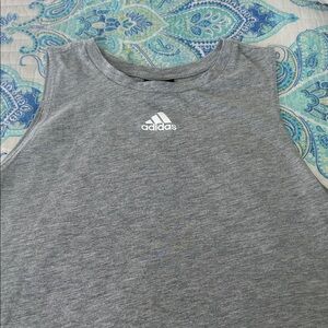 Adidas Heather Gray Sleeveless Top size L